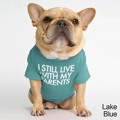 Summer Spring Dog Clothes Quality Breathable Pet Clothing Soft Letters Printed French Bulldog Clothes for Small Dogs T-Shirt