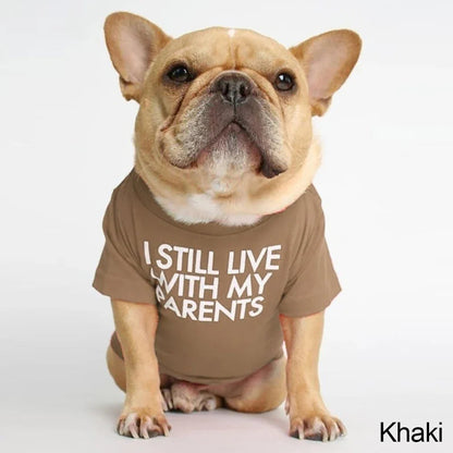 Summer Spring Dog Clothes Quality Breathable Pet Clothing Soft Letters Printed French Bulldog Clothes for Small Dogs T-Shirt